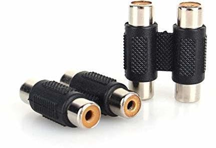 Kenware RCA Female to RCA Female Coupler Converter Jointer Jack (2 PCS 2RCA F to F Jack)
