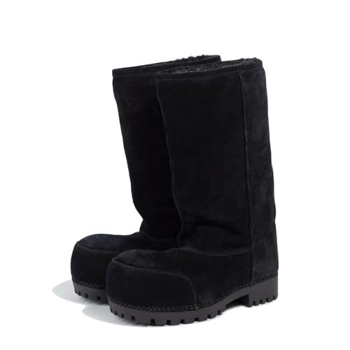 NSZPD Suede Leather Platform Snow Boots For Women Fur Hippy