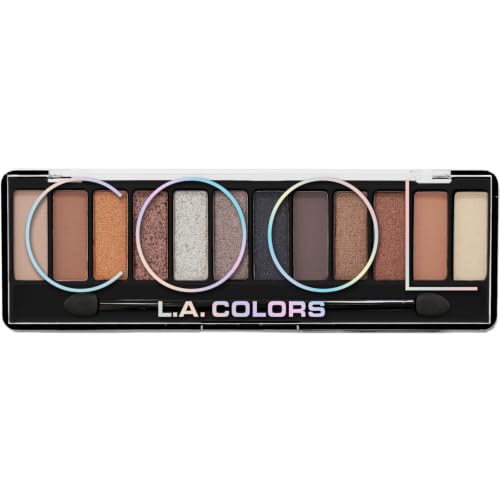 Image of L.A. COLORS Color Vibe 12-Color Eyeshadow Palette, Cool CES791TAG