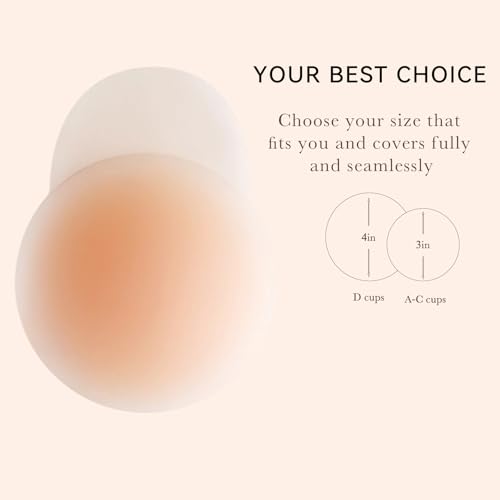 GoodFair Nipple Covers for Women-Washable & Reusable-Adhesive-Pull Tab-Silicone Nipple Pasties with Travel Box2