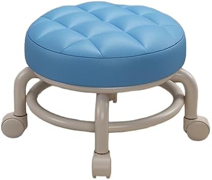 Low Stool Chair Round Chair Work Stool with Casters 360  Rotating Stool Work Stool Bath Stool Low Chair Working Chair Low Low Floor Chair Stylish Durable Waterproof Silent Seat Cushion Child Living