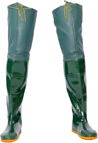 KomNWF LXXW Fishing Chest Waders Waterproof Boots with Thick Cowgirl Soles for Fishing and Hunting, Tall Knee-High Plunging Boots with Elasticized Locking Lugs hunting waders(4)