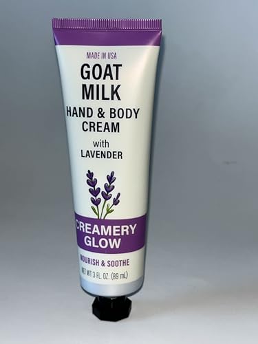 Goat Milk Hand & Body Cream with Lavender, Nourish & Soothe, Non-Greasy, 3 fl. oz. image 4