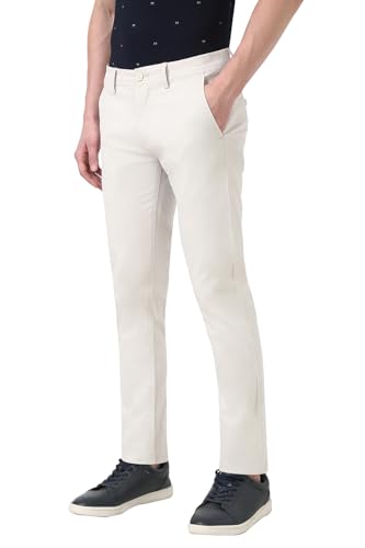 Image of Peter England Men's Skinny Fit Mid Rise Premium Casual Trouser Chinos