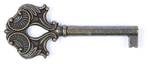 Preisvergleich Produktbild Möbelschlüssel Schlüssel Rohling Antik Messing (L-b)