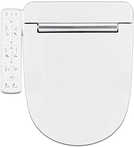 Creative Product VOVO STYLEMENT VB-3100SR Electronic Smart Bidet Toilet Seat, Heated Seat, Warm Dry and Water, LED Nightlight, One-piece Toilet Bidet Seat, Round - Whitee