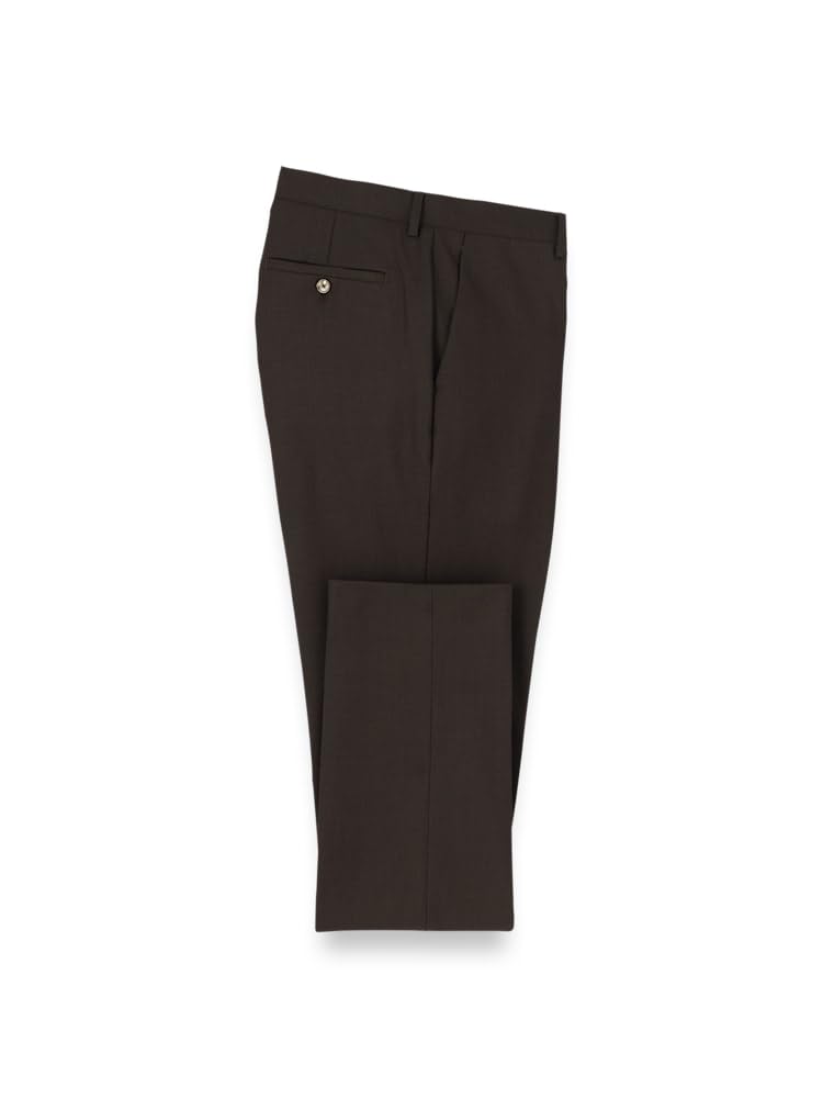 Paul Fredrick Mens Wool Stretch Bengaline Flat Front Suit Pants