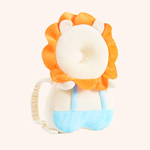 Jinmoioy ベビーヘッドガード 転倒防止リュック ごっつ ん防止リュック ヘルメット 赤ちゃん 頭ガード キッズ 頭 保護 グッズ 転倒防止クッション 0歳 1歳 出産祝い クリスマスプレゼント 女の子 男の子 (ライオン)