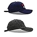 Embroidered City Vintage Classic 2-Pack Washed Denim and Color Snapback Caps for Men Women, Unisex Adjustable Cotton Fans Baseball Cap