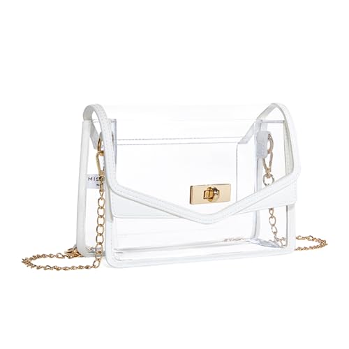 Image of Missnine Clear Bag for Stadium Events Clear Crossbody Purse Stadium Approved Women Transparent Shoulder Bag for Concerts