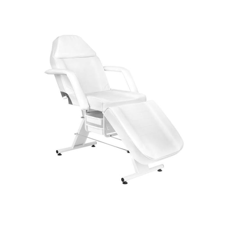 PLUS SANTE - Otis Fauteuil de Soins Esthétiques Professionnel – Confort, Polyvalence et Praticité pour Soins, Massages et Bien-Être, Largeur 65 cm, Blanc