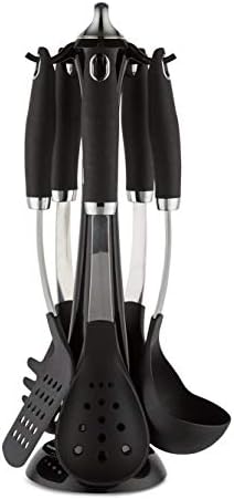 Morphy Richards Dune 976040 4 Piece Gadget Set with Carousel Stand, Black, Stainless Steel