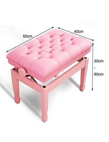 TEmkin Tabouret de Piano en Bois Massif, Banc de Piano, tabourets de Clavier Solo, 60 x 40 x 50-60 cm, Hauteur réglable, adapté aux Enfants et aux Adultes - Les Beatles, Paul McCartney, John Lennon, RIngo Starr, George Harrison TEmkin Tabouret de Piano en Bois Massif, Banc de Piano, tabourets de Clavier Solo, 60 x 40 x 50-60 cm, Hauteur réglable, adapté aux Enfants et aux Adultes – Image 3