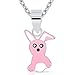 Produktbild Planetys  Anhänger Kinder Kaninchen rosa Emaille und Silber 925/1000