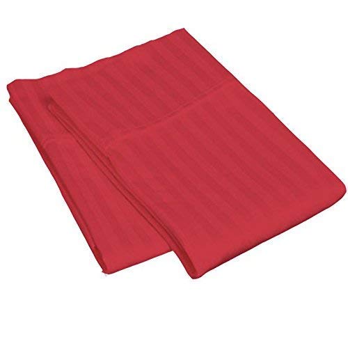 Image of HOUSE FOX Handloom Zipper Cotton Striped Pillow Covers with Zip Closure /Cases /Protectors (NOT Pillow) Set of 2 Pair Or 4 Pcs,Size -18x28inch with Zip /Chain (Standard, Dark Pink), 300 TC
