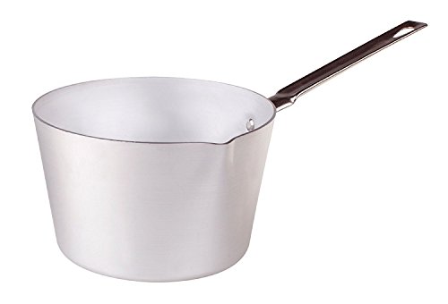 Pentole Agnelli FAMA2626 Casseruola Ovale con 2 Maniglie e Coperchio, in Alluminio BLTF, con Finitura Opaca, 26 cm, Argento