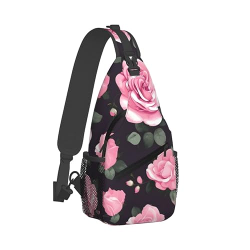 Morrales bandolera estilo floral negro para adultos miniatura 2