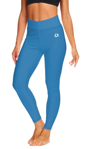 Deerose SPF Pants for Women Lightweight Elastic Waist Beach Surfing Leggings Uv Protection Swim Bottom XL Royal Blue
