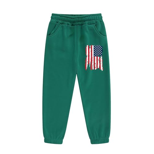 Image of Vivimeng Boys USA Sweatshirt Suit Kid USA Hoodie Set American Flag Sweater Girls American Hooded Pullover Suit