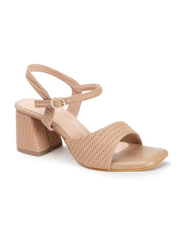Image of Carlton London Women Stylish Fashion Embellished Sandals for Outdoor, Party, Wedding and Holidays with Block Heels