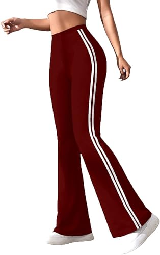 Image of ALYNE Women's Trouser Pants for Women Stretchy Straight Leg Elastic Waist /Regular Fit Trouser Pant for Regular Casual Wear