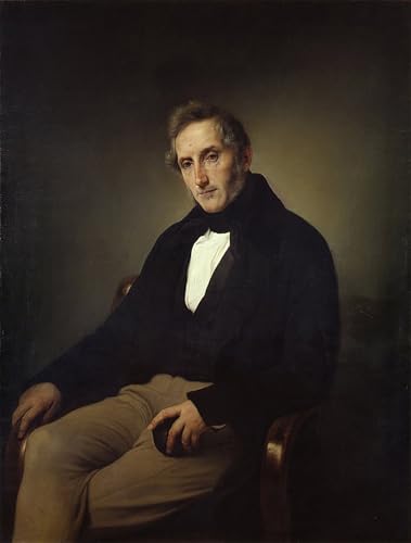 Affiche Impression d'Art Portrait du poète Alessandro Manzoni Image Sur Toile Francesco Hayez
