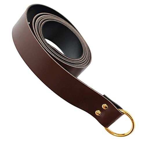 Medieval Viking Belt for Men - Renaissance Leather Ring Knight Accessory - Ren Faire Cosplay