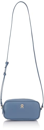 Tommy Hilfiger TH Refined Camera Bag Aw0aw16468, Bolso cruzado Mujer, Azul (Faded Ink), Talla única
