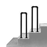 Pasamanos en forma de U 50-100cm -Complete Kit, se adapta a la barandilla de la transición de la barandilla de la escalera de tubería galvanizada de 1...
