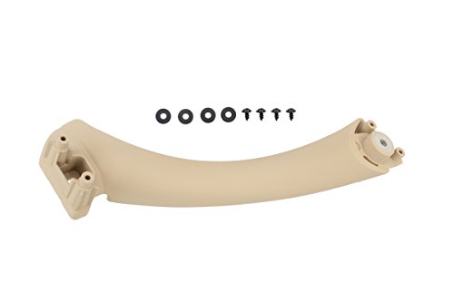 MOTOKU Beige Right Interior Inner Door Panel Handle Pull Trim Cover Armrest Bracket for BMW E90 3-Series Sedan