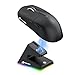 Mouse ATTACK SHARK X6 49g SUPERLIGHT com base de carregamento magnética, sensor para jogos PixArt PAW3395, mouse para jogos sem fio/com fio BT/2.4G, 26000 DPI