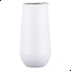 Copo Champanhe Espumante Vinho Drink 180ml Aço Inox Luxo (BRANCO)