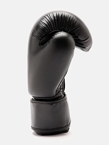 Image of Cultsport Premium Leather Boxing Gloves with Antimicrobial Lining(CS700547 Black 8 oz)