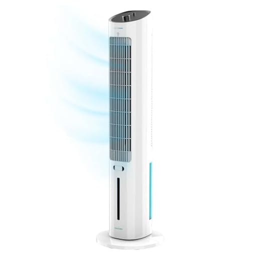 Cecotec Climatizador Evaporativo EnergySilence 2000 SkyCool. 60W, Depósito de 3L, Compatible con Aceites esenciales, 3 Velocidades, Oscilación de 50º, Asa en la Parte superior