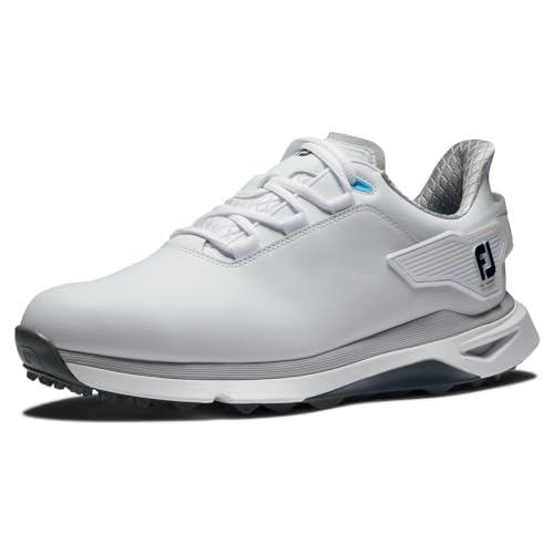 Footjoy Zapatos de Golf Pro|SLX para Hombre, Blanco Blanco Gris, 42 EU