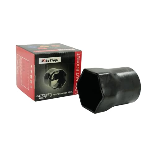 Image of 2-1 /2-Inch 6 Point Wheel Bearing Locknut Socket, 3 /4-Inch Drive, for Axle Nut Socket, Remove and Install Wheel Bearing Nuts, Carbon Steel, Powder-Coated (2-1 /2 inch 6PT, 3 /4 inch Drive)