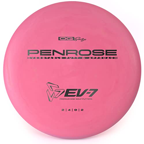 EV-7 Penrose Disc Golf Putter | Consistent Overstable Disc Golf Putter | Reliable Fade and Stable Flight | Small Bead Disc Golf Putter | Multiple Plastic Types Available (Colors Will Vary) (Base)