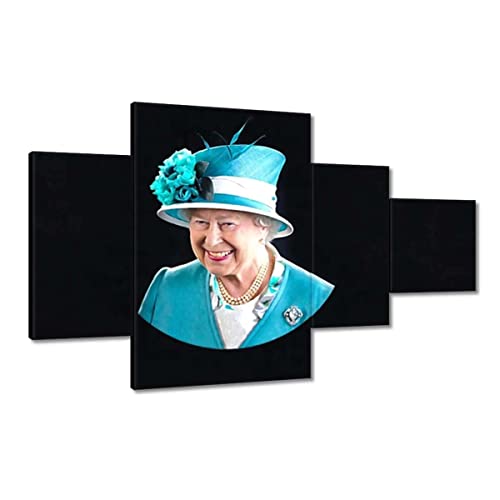 Tableau sur toile reine Elizabeth II décoration murale premium 130x80