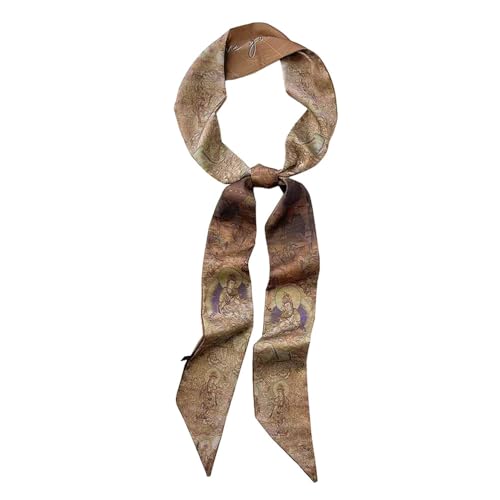 Retro Double-sided Long Thin Scarf Skinny Ribbon Neck Tie Waist Belt for Women Girls