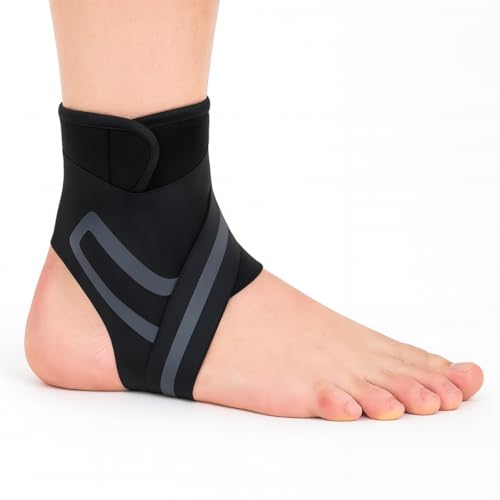 Boldfit Ankle Support Compression Brace, Grey, Black-Grey (Right) - Image 2
