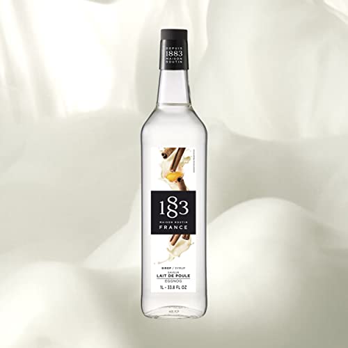 1883 MAISON ROUTIN Eggnog Premium Syrup for Coffee, Hot Chocolate, Desserts Seasonal Syrup 1L Glass Bottle - Image 2