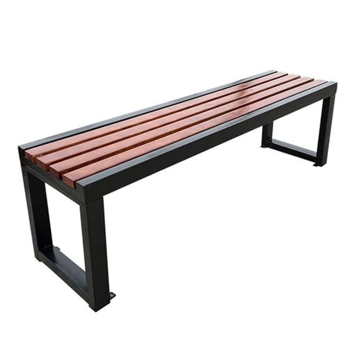 Banc de jardin extérieur 3 places causeuse en métal et bois massif