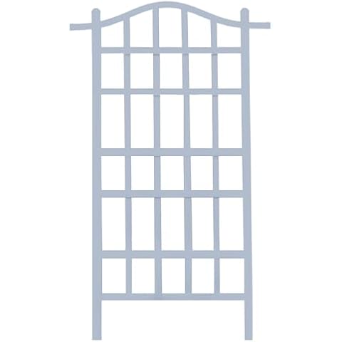 Dura-Trel Melrose 35 x 75 Inch Indoor Outdoor Garden Trellis Plant Support for Vines and Climbing Plants, Flowers, and Vegetables, White Cover