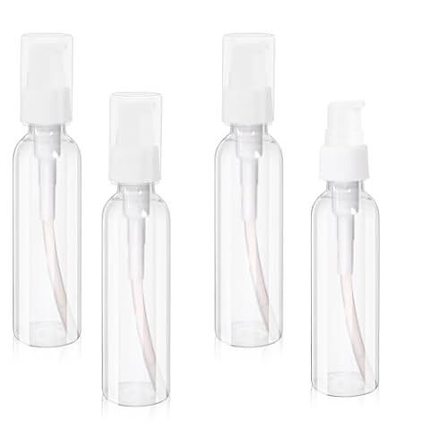 4 sztuki bezpowietrznych butelek z pompką, 100 ml, przezroczyste, puste, kremowe, butelki podróżne, do napełniania, z tworzywa sztucznego, do wielokrotnego napełniania, do kosmetyków, szamponu