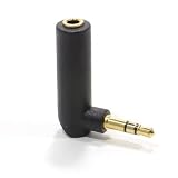 Material/Cubierta de pvc Adaptador Audio Estereo Jack 3.5 mm acodado Dorado (3 Pines)