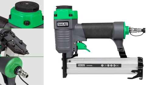 Miniatura 4 de Salki Pack Clavadora Csk Bg90 Grapa 90-30mm Brad Ax 30mm Y 40mm - Pistola De Clavos Neumática - Perfecta Para Carpintería, Ebanistería Y Bricolaje