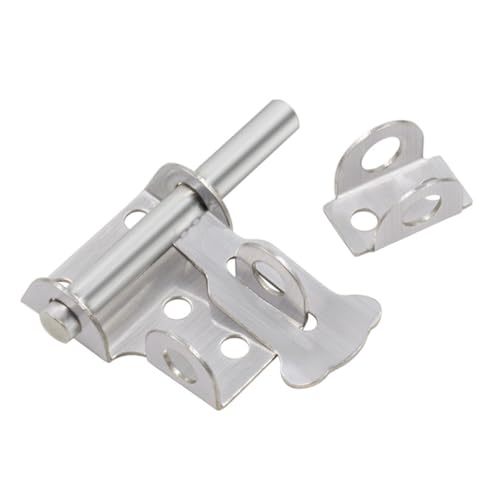 DOITOOL 3 Piezas enchufar sliding door lock exterior bisagra cerradura de puerta inteligente enlace cierre girar pernos de seguridad de la puerta perno de puerta de acero inoxidable Silver