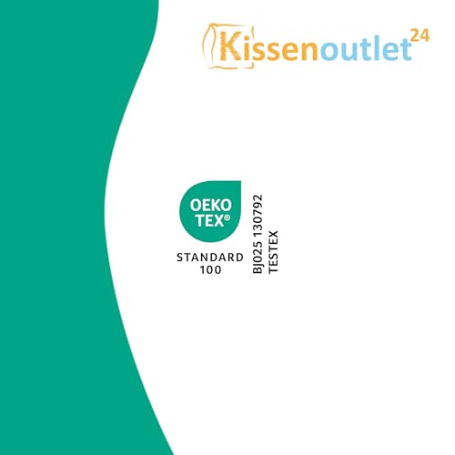 Kissenoutlet24 Federkissen 50x60cm Füllung 640g Bezug Baumwolle Farbe Creme Made in Germany