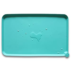 Hoki-Found-Waterproof-Pet-Feeding-Mats-with-High-Lips-Multiple-Size-and-Colors-for-Dogs-Cats-Others-Seafoam Pet Feeding Mats with High Lips