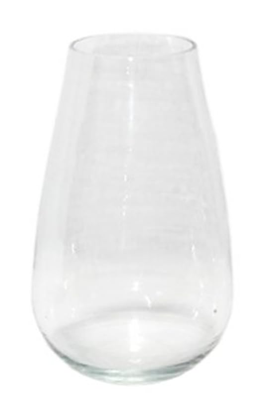 Hosley Transparent Glass Vase for Kitchen Counters, 8 Inch Height, Ideal for Side Table in Bedrooms, Coffee Tables,Floral Displays,Party Centerpieces,